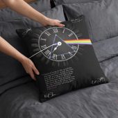 Pink Floyd Pillow Cover - Pink Floyd quote Time Art Pre Signed Pink Floyd Pillow Cover - Pink Floyd quote Time Art Pre Signed