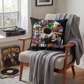 Pink Floyd Pillow Cover - Pink Floyd Shirt Time Line Album Collage Signature Pink Floyd Pillow Cover - Pink Floyd Shirt Time Line Album Collage Signature