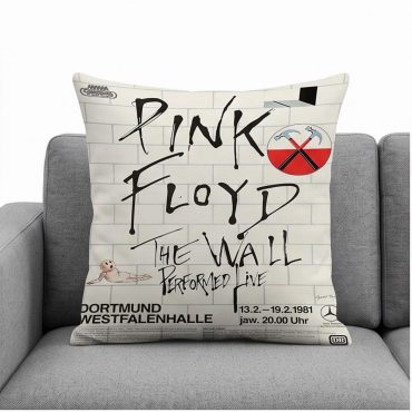 Pink Floyd Pillow Cover - Pink Floyd The Wall Original Vintage Tour Poster for Dortmund Germany 1981