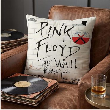 Pink Floyd Pillow Cover - Pink Floyd The Wall Original Vintage Tour Poster for Dortmund Germany 1981