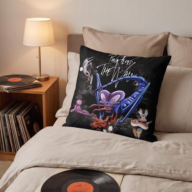 Pink Floyd Pillow Cover - Pink Floyd The Wall Scorpion Mother Vintage Pink Floyd Pillow Cover - Pink Floyd The Wall Scorpion Mother Vintage