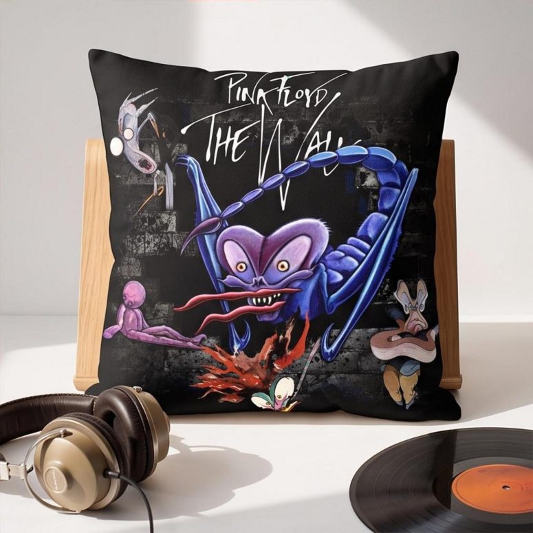 Pink Floyd Pillow Cover - Pink Floyd The Wall Scorpion Mother Vintage Pink Floyd Pillow Cover - Pink Floyd The Wall Scorpion Mother Vintage