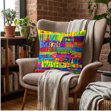 Pink Floyd Pillow Cover - Pink Floyd Wish You Were Here Limited Edition Art Print Signed LyricArt