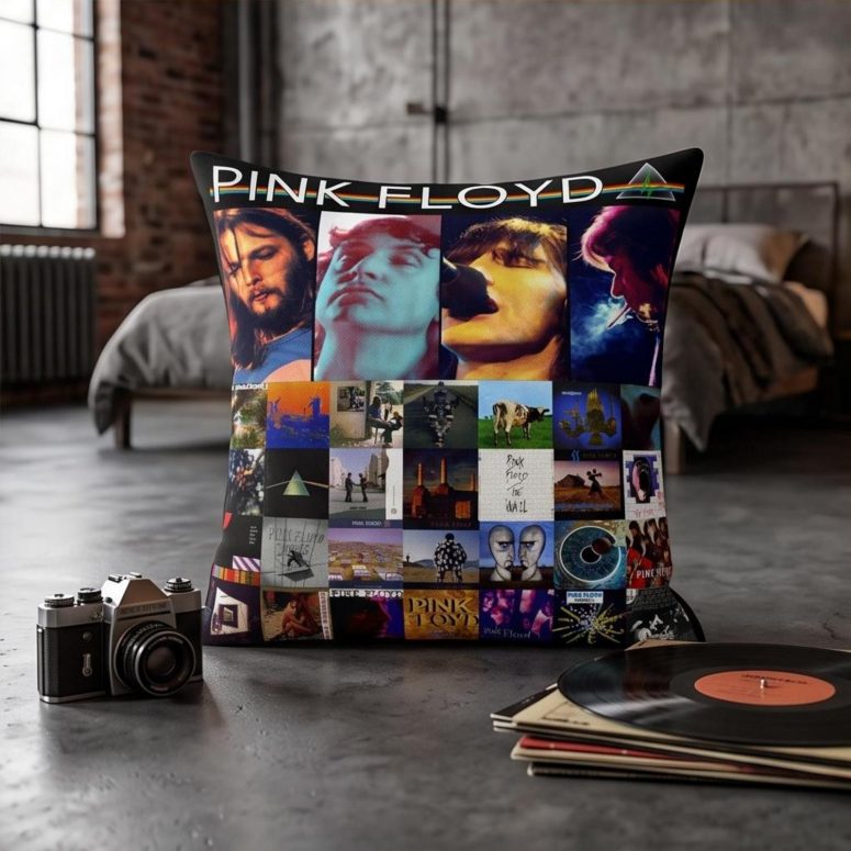 Pink Floyd Pillow Cover - Retro DSOTM Members Pink Floyd Pillow Cover - Retro DSOTM Members