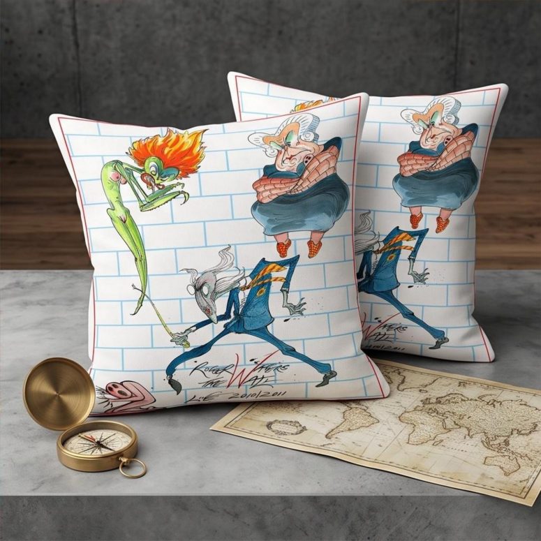 Pink Floyd Pillow Cover - Roger Waters special tour print The Wall