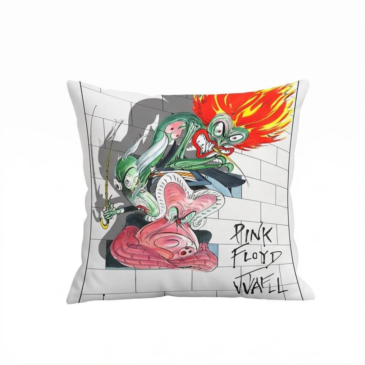 Pink Floyd Pillow Cover - The Characters The Wall Pink Floyd Pillow Cover - The Characters The Wall
