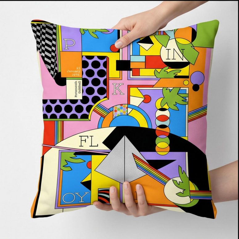 Pink Floyd Pillow Cover - The Dark side Of The Moon Live Debut 50th Anniversary