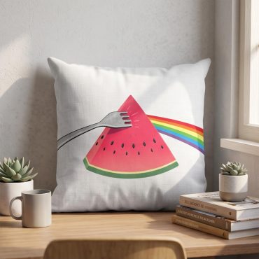 Pink Floyd Pillow Cover - The Fork Side of the Watermelon