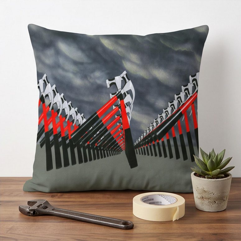 Pink Floyd Pillow Cover - The Marching Hammers The Wall