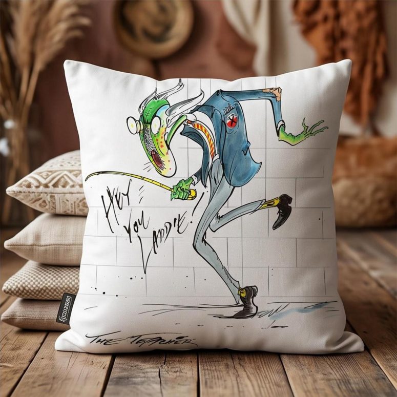 Pink Floyd Pillow Cover - The Teacher The Wall Tour Pink Floyd Pillow Cover - The Teacher The Wall Tour