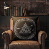 Pink Floyd Pillow Cover - Viking Valknut Dark Side Of The Moon Pink Floyd Pillow Cover - Viking Valknut Dark Side Of The Moon