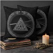 Pink Floyd Pillow Cover - Viking Valknut Dark Side Of The Moon Pink Floyd Pillow Cover - Viking Valknut Dark Side Of The Moon