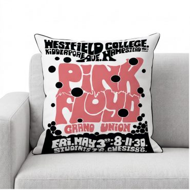 Pink Floyd Pillow Cover - Westfield College Hampstead Concert 1968 Pink Floyd Pillow Cover - Westfield College Hampstead Concert 1968