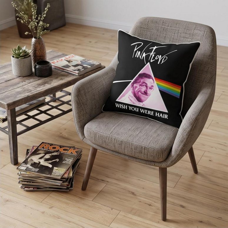 Pink Floyd Pillow Cover - Wish You Were Hair Pink Floyd Pillow Cover - Wish You Were Hair