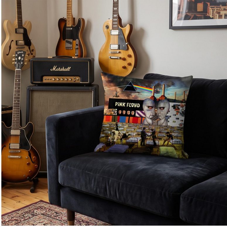 Pink Floyd Pillow Cover - Wish You Were Here Dark Side Of The Moon Pink Floyd The Wall Division Bell Animals