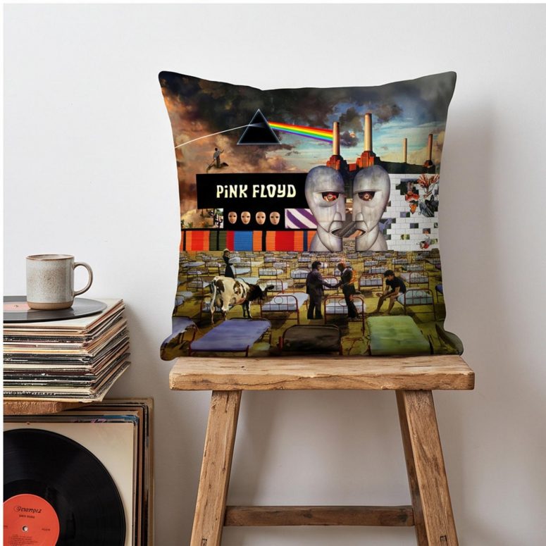 Pink Floyd Pillow Cover - Wish You Were Here Dark Side Of The Moon Pink Floyd The Wall Division Bell Animals