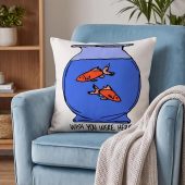 Pink Floyd Pillow Cover - Wish You Were Here lost souls in Fish Bowl Doodle Art Pink Floyd Pillow Cover - Wish You Were Here lost souls in Fish Bowl Doodle Art