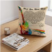 Pink Floyd Pillow Cover - Wish You Were Here Pink Floyd Sign Guitar