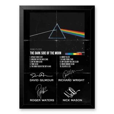Pink Floyd Poster - The Dark Side of the Moon Signatures Of The Members