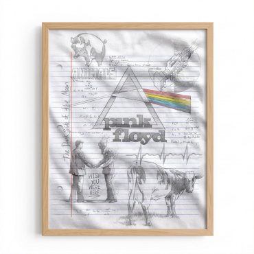 Pink Floyd Poster - Album Collage Sketch Pink Floyd Poster - Album Collage Sketch