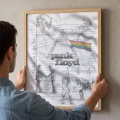 Pink Floyd Poster - Album Collage Sketch