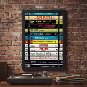 Pink Floyd Poster - Albums Cassette Retro Collection