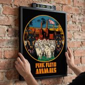 Pink Floyd Poster - Animals Dog Sheep Pig trippy