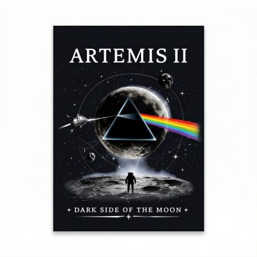 Pink Floyd Poster - Artemis II Dark Side of the Moon Space Mission Pink Floyd Poster - Artemis II Dark Side of the Moon Space Mission