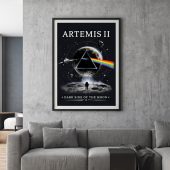 Pink Floyd Poster - Artemis II Dark Side of the Moon Space Mission Pink Floyd Poster - Artemis II Dark Side of the Moon Space Mission