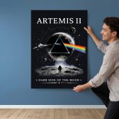 Pink Floyd Poster - Artemis II Dark Side of the Moon Space Mission Pink Floyd Poster - Artemis II Dark Side of the Moon Space Mission