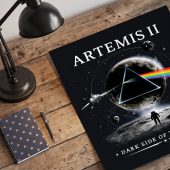 Pink Floyd Poster - Artemis II Dark Side of the Moon Space Mission Pink Floyd Poster - Artemis II Dark Side of the Moon Space Mission