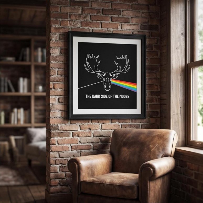 Pink Floyd Poster - Dark Side Of The Moose Pink Floyd Poster - Dark Side Of The Moose