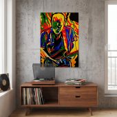 Pink Floyd Poster - David Gilmour Legend Abstract Art Pink Floyd Poster - David Gilmour Legend Abstract Art