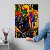 Pink Floyd Poster - David Gilmour Legend Abstract Art Pink Floyd Poster - David Gilmour Legend Abstract Art
