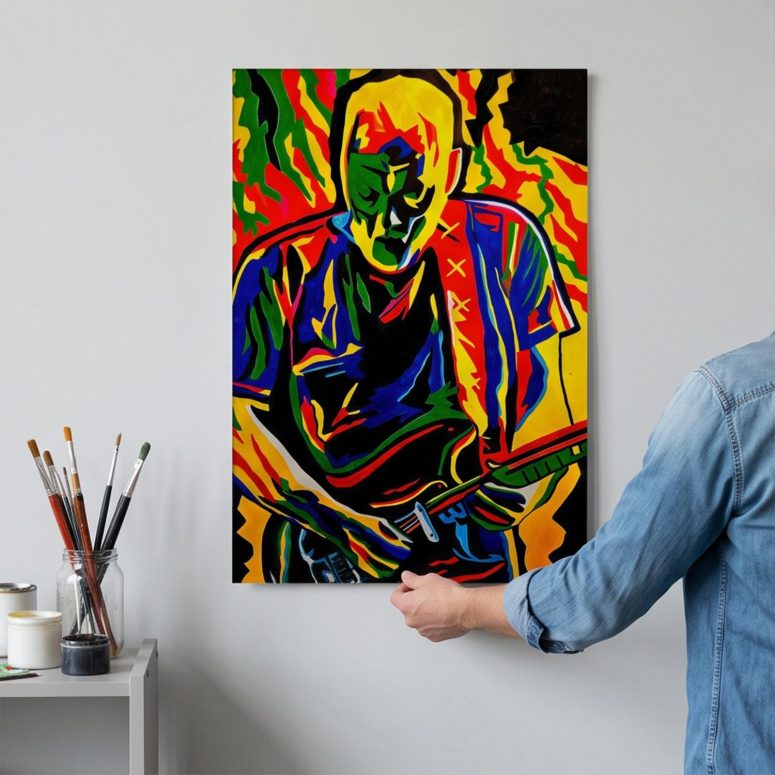 Pink Floyd Poster - David Gilmour Legend Abstract Art Pink Floyd Poster - David Gilmour Legend Abstract Art