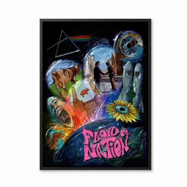 Pink Floyd Poster - DSOTM WYWH Animals Album Collage oil painting Pink Floyd Poster - DSOTM WYWH Animals Album Collage oil painting