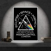 Pink Floyd Poster - Eclipse Space Agency Exploration of TDSOTM Mission Control London Pink Floyd Poster - Eclipse Space Agency Exploration of TDSOTM Mission Control London