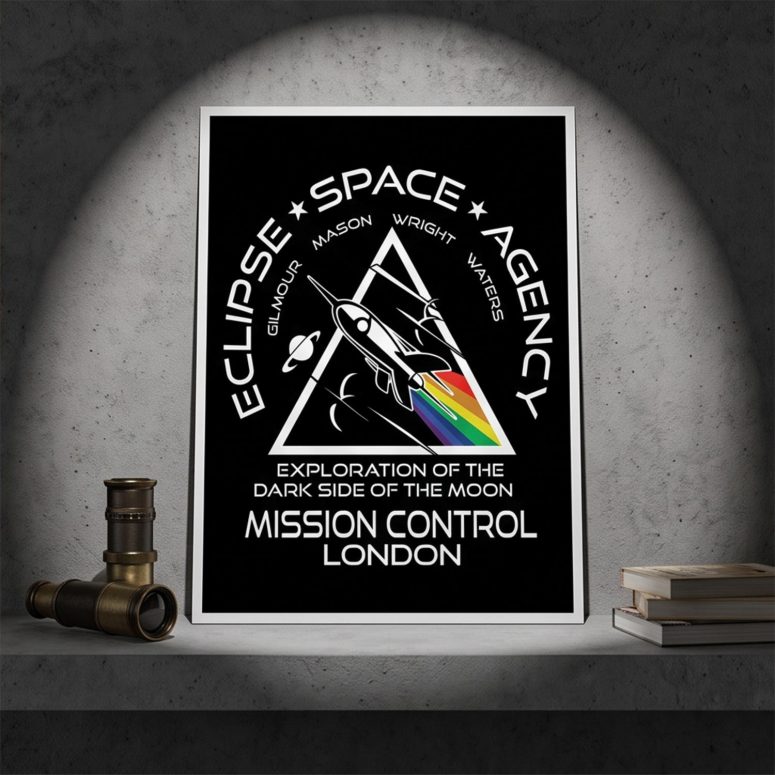 Pink Floyd Poster - Eclipse Space Agency Exploration of TDSOTM Mission Control London Pink Floyd Poster - Eclipse Space Agency Exploration of TDSOTM Mission Control London