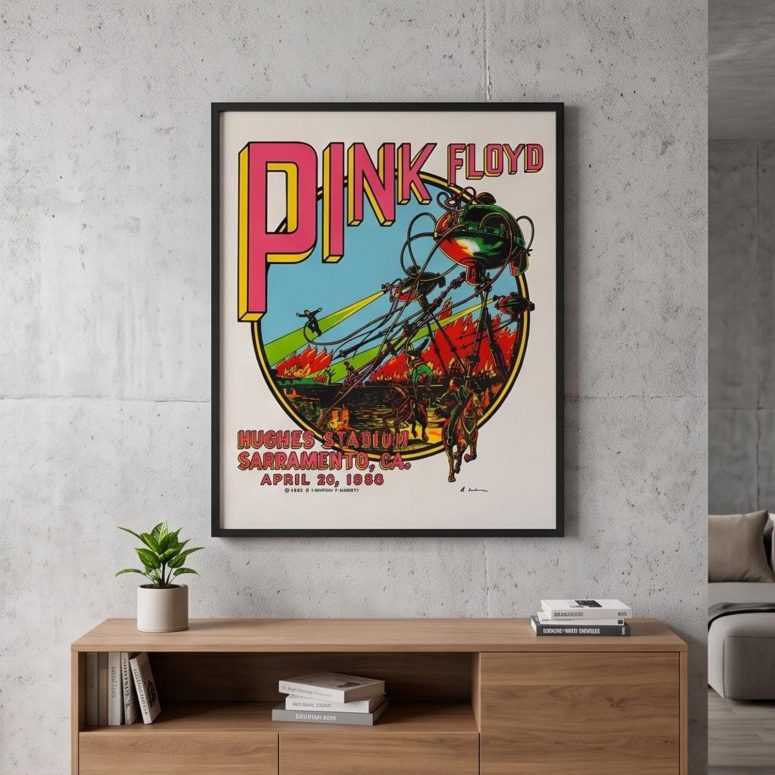 Pink Floyd Poster - Hughes Stadium Sacramento Concert Pink Floyd Poster - Hughes Stadium Sacramento Concert