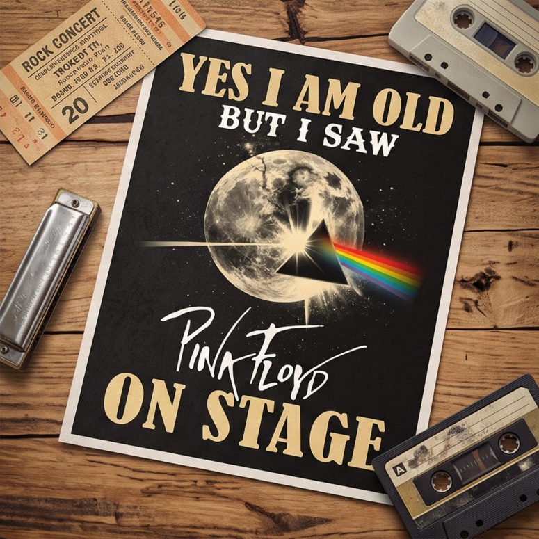 Pink Floyd Poster - I Am Old But I Saw Pink Floyd On Stage DSOTM