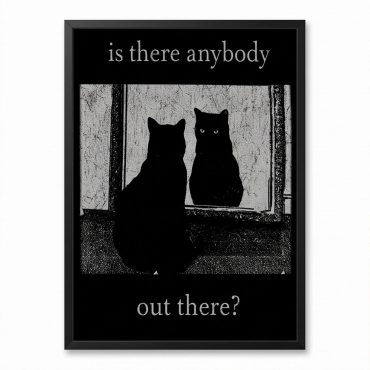 Pink Floyd Poster - Is There Any Body Out There Funny Witchy Cat Pink Floyd Poster - Is There Any Body Out There Funny Witchy Cat