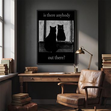 Pink Floyd Poster - Is There Any Body Out There Funny Witchy Cat