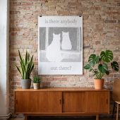 Pink Floyd Poster - Is There Any Body Out There Funny Witchy Cat