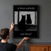 Pink Floyd Poster - Is There Any Body Out There Funny Witchy Cat Pink Floyd Poster - Is There Any Body Out There Funny Witchy Cat