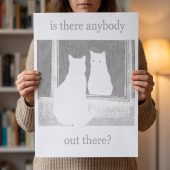 Pink Floyd Poster - Is There Any Body Out There Funny Witchy Cat