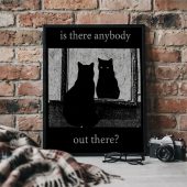 Pink Floyd Poster - Is There Any Body Out There Funny Witchy Cat Pink Floyd Poster - Is There Any Body Out There Funny Witchy Cat
