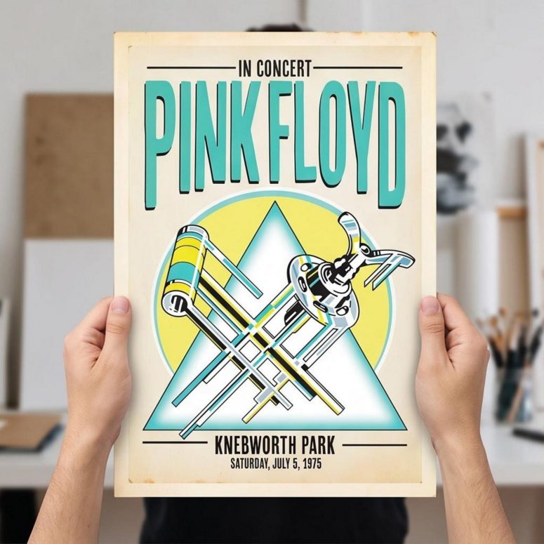 Pink Floyd Poster - Knebworth Park 1975 Pink Floyd Poster - Knebworth Park 1975