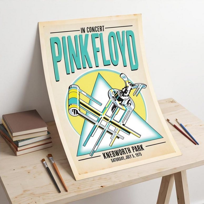 Pink Floyd Poster - Knebworth Park 1975 Pink Floyd Poster - Knebworth Park 1975