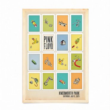 Pink Floyd Poster - Knebworth Park Bicycle Parts 1975