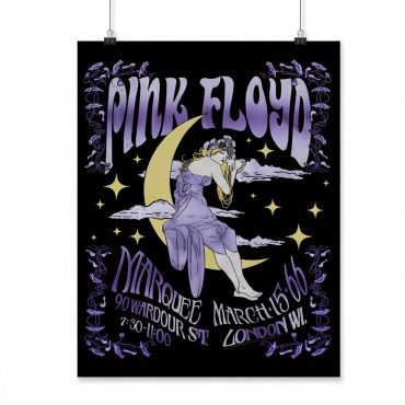 Pink Floyd Poster - Moon Girl Marquee March 15 66 London Pink Floyd Poster - Moon Girl Marquee March 15 66 London
